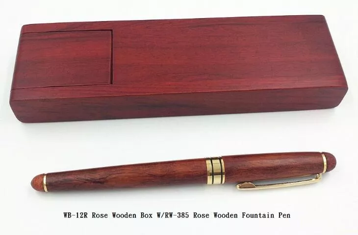 Flip Over Wooden Pen Stand & Pen